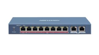 Switch 8 porturi PoE 10/100 Mbps + 2 porturi Gigabit SFP PoE Hikvision - DS-3E1310HP-EI