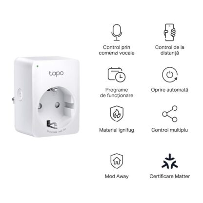 Mini priza WiFi smart compatibila cu Matter TP-Link - TAPO P100M [1]