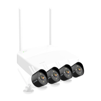 Sisteme supraveghere IP - Kit NVR Wi-Fi si 4 camere WiFi de exterior, 3MP, Audio, Alarma  - TENDA TND-K4W-3TC