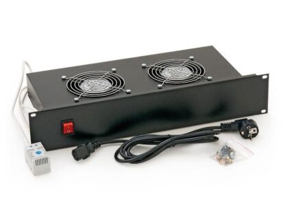 Panou ventilatie 2x ventilatoare cu termostat 230V/60W negru Triton - RAB-CH-X01-A1 [1]