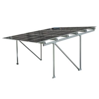 Sisteme si panouri solare - Pachet Carport fotovoltaic garaj mobil din aluminiu 6x6 metri cu inaltime reglabila pentru 2 masini cu accesorii
