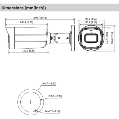 Camera supraveghere 2MP IR 80m lentila 3.6mm microfon Dahua - HAC-HFW1200TH-I8-A-0360B-S6 [1]