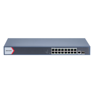 Switch 16 porturi PoE Gigabit, 1 port RJ45 Gigabit, 1 port SFP Gigabit, Smart Management - HIKVISION DS-3E1518P-EI [1]