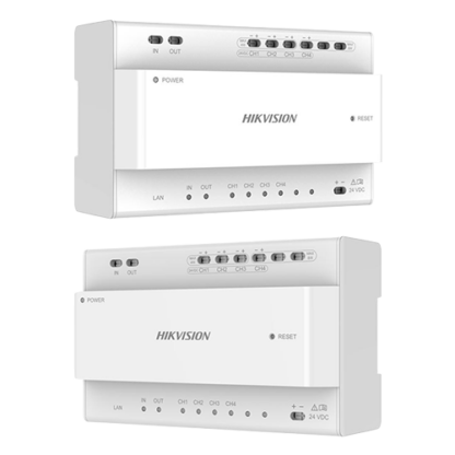 Kit videointerfon 2 fire pentru 1 familie, monitor 7 inch, Alarma, IK08, Card 32GB - Hikvision DS-KIS704EY-SS [1]