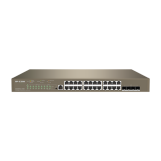 Switch 24 porturi PoE 1Gbps, 4 porturi SFP+ 10Gbps, L3 Cloud Management - IP-COM G5328XP-24-410W