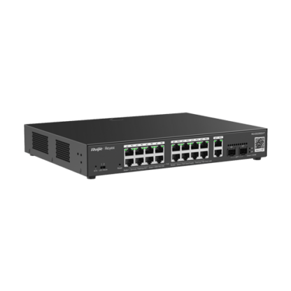 Switch 16 porturi PoE+, 2 porturi GE, 2 porturi SFP, Gigabit, Cloud Management - Ruijie RG-ES220GS-P [1]