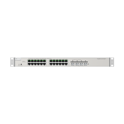 Switch 24 porturi PoE+, 4 porturi SFP+, Gigabit, L3 Cloud Management - Ruijie RG-NBS5200-24GT4XS-P [1]