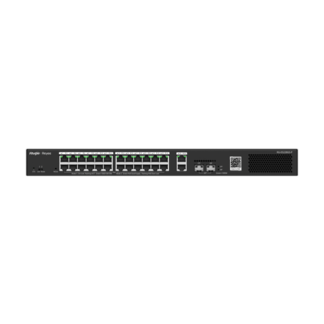 Switch 24 porturi PoE, 2 porturi GE, 2 porturi SFP, Gigabit, Cloud Management - Ruijie RG-ES228GS-P