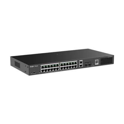 Switch 24 porturi PoE, 2 porturi GE, 2 porturi SFP, Gigabit, Cloud Management - Ruijie RG-ES228GS-P [1]