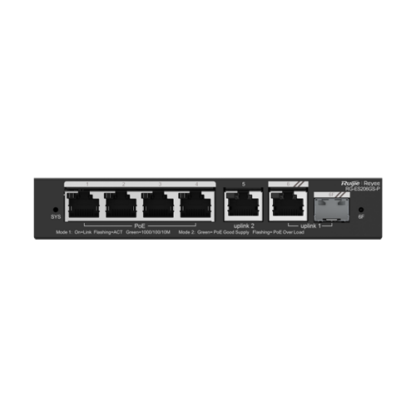 Switch 4 porturi PoE+, 2 porturi GE, 1 port SFP, Gigabit, Cloud Management - Ruijie RG-ES206GS-P [1]