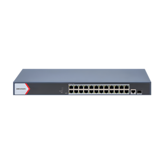 Switch 24 porturi PoE Gigabit, 1 port SFP Gigabit, 1 port RJ45 Gigabit, 1U, management - HIKVISION DS-3E1526P-EI-M [1]