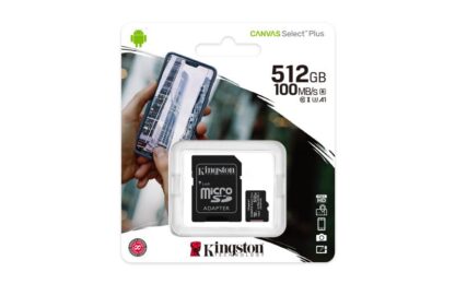 Card de memorie MicroSD 512GB, Adaptor SD, Class 10 - Kingston Select Plus [1]