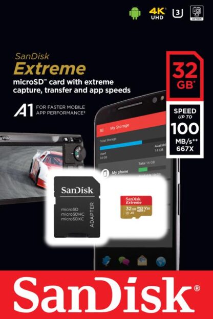 Card de Memorie MicroSD SanDisk Extreme, 32GB, Adaptor SD, Class 10 [1]