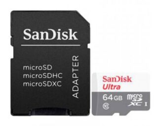 Card de Memorie SanDisk MicroSDHC, 64GB, Adaptor SD, Class 10