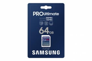 Card memorie microSD, Samsung PRO Ultimate, 64 GB, alb