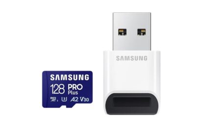 Card de Memorie SAMSUNG MicroSDHC PRO PLUS 128GB, Class10/Grade 3 cu cititor de carduri [1]