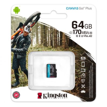 Card de Memorie MicroSD Card Kingston Canvas GO Plus, 64GB, Class 10 [1]