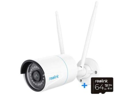 Camera IP wireless 5MP, IR 30m, lentila 4mm, Wi-Fi, PoE, microfon, IP67, card 64GB - ReoLink W320 [1]