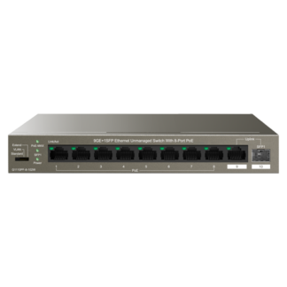 Switch 8 porturi Gigabit PoE, 1 x RJ45 Gigabit Uplink, 1 x SFP Gigabit Uplink - IP-COM G1110PF-8-102W [1]